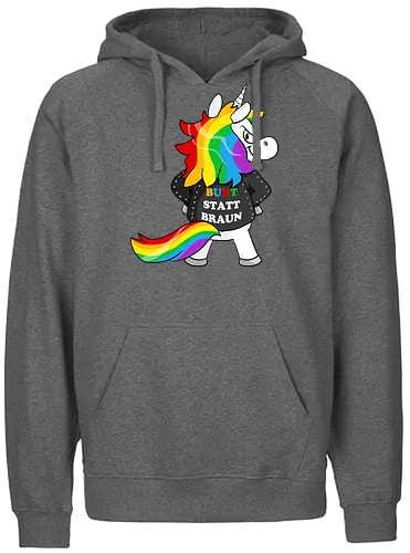 Bunt statt braun - Fairtrade Hoodie