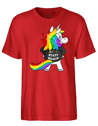Bunt statt braun - Fairtrade T-Shirt