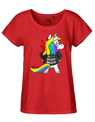 Bunt statt braun - Fairtrade Girl Shirt