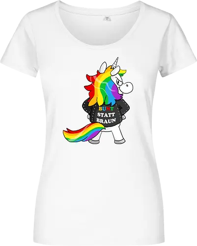 Bunt statt braun - Damen T-Shirt