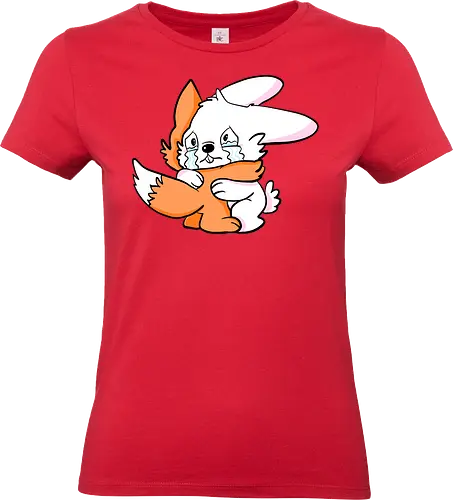 Comfort Hug - Hug, Umarmung, Hase, Bunny, Fox, Fuchs, trösten - Standard T-Shirt (Frauen)