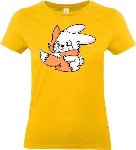 Comfort Hug - Hug, Umarmung, Hase, Bunny, Fox, Fuchs, trösten - Standard T-Shirt (Frauen)