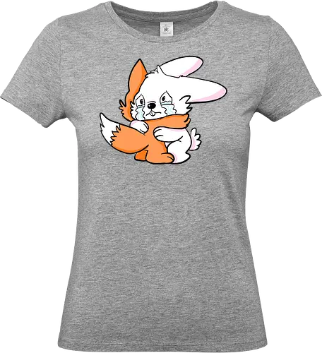 Comfort Hug - Hug, Umarmung, Hase, Bunny, Fox, Fuchs, trösten - Standard T-Shirt (Frauen)