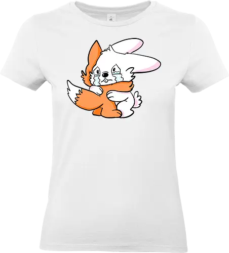 Comfort Hug - Hug, Umarmung, Hase, Bunny, Fox, Fuchs, trösten - Standard T-Shirt (Frauen)