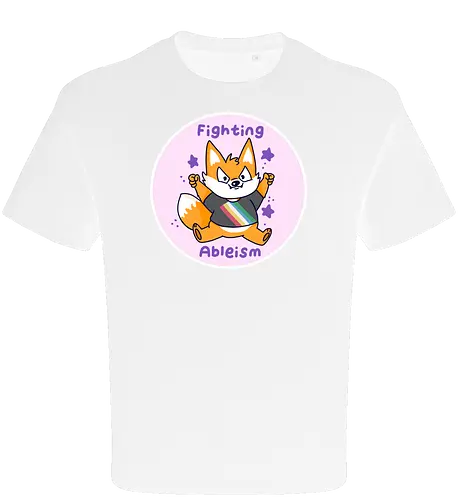 Fighting Ableism - Ableism, Fuchs, Fox, Human Rights - Oversize T-Shirt