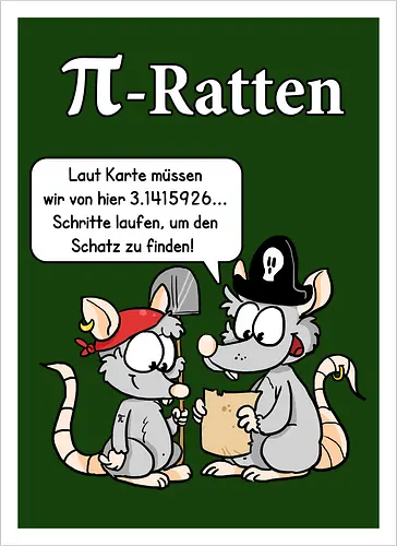 Pi-Ratten - Ratten, Mathe - Kunstdruck