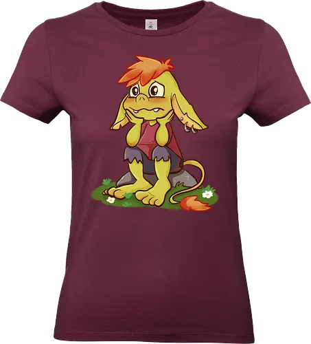 Sad and tired Goblin - Goblin, overwhelming, overwhelmed, sad, tired - Standard T-Shirt (Frauen)