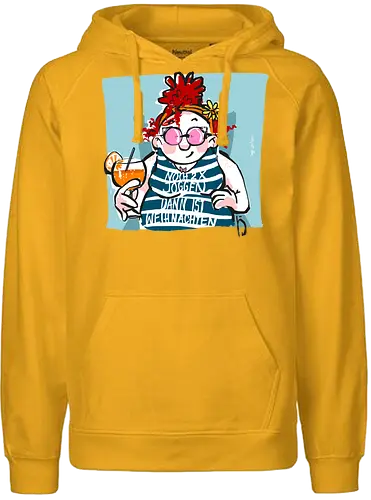 Ringeldinger "Noch 2 x Joggen..." - Humor, Joggen, Sport, Sportmuffel, Selbstironie, Streifenpulli, Spruchshirt deutsch, Ringelpullisprüche, Ringeldinger, streifenweise, Spruch, Weisheit, Motivation, Ringelpulli, Sprüche Shirt, Cartoon Illustration, Statement Shirt, Handgezeichnet - Fairtrade Hoodie