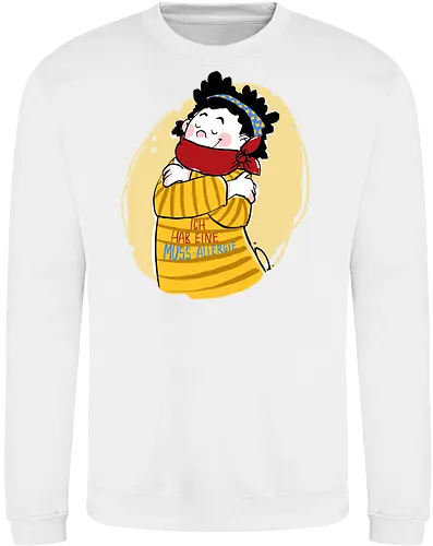 Mussallergie - Ringelpullisprüche, Ringeldinger, streifenweise, Spruch, Weisheit, Motivation, Ringelpulli, SprücheShirt, Cartoon Illustration, Statement, Handgezeichnet, Humor, Selbstironie, Streifenpulli, Spruchshirt, deutsch, Mussallergie, Faulsein - Sweatshirt