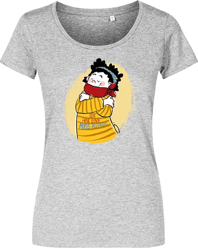Mussallergie - Ringelpullisprüche, Ringeldinger, streifenweise, Spruch, Weisheit, Motivation, Ringelpulli, SprücheShirt, Cartoon Illustration, Statement, Handgezeichnet, Humor, Selbstironie, Streifenpulli, Spruchshirt, deutsch, Mussallergie, Faulsein - Damen T-Shirt