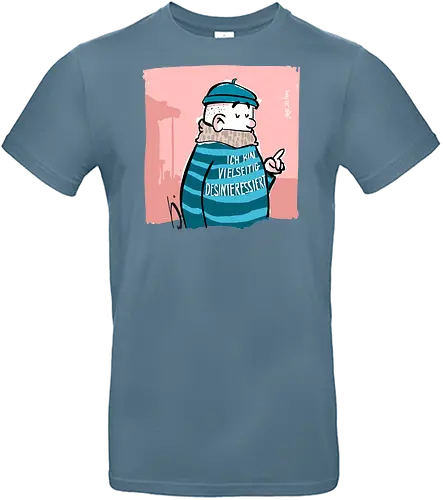 Ich bin vielseitig desinteressiert. - Ringelpullisprüche, Ringeldinger, streifenweise, Spruch, Weisheit, Motivation, Ringelpulli, SprücheShirt, Cartoon Illustration, Statement, Handgezeichnet, Humor, Selbstironie, Streifenpulli, Spruchshirt, deutsch, Misanthrop, introvertiert - Standard T-Shirt