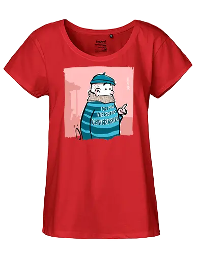 Ich bin vielseitig desinteressiert. - Ringelpullisprüche, Ringeldinger, streifenweise, Spruch, Weisheit, Motivation, Ringelpulli, SprücheShirt, Cartoon Illustration, Statement, Handgezeichnet, Humor, Selbstironie, Streifenpulli, Spruchshirt, deutsch, Misanthrop, introvertiert - Fairtrade Girl Shirt