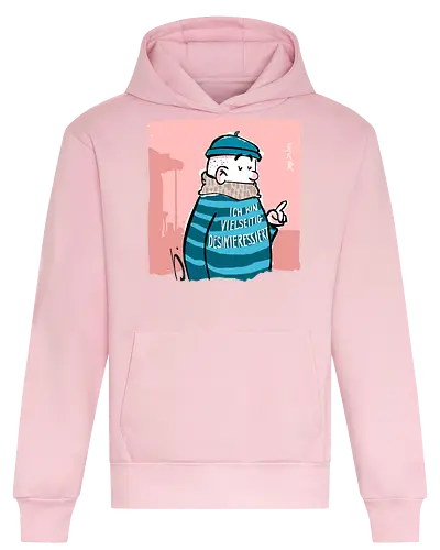 Ich bin vielseitig desinteressiert. - Ringelpullisprüche, Ringeldinger, streifenweise, Spruch, Weisheit, Motivation, Ringelpulli, SprücheShirt, Cartoon Illustration, Statement, Handgezeichnet, Humor, Selbstironie, Streifenpulli, Spruchshirt, deutsch, Misanthrop, introvertiert - Heavyweight Hoodie