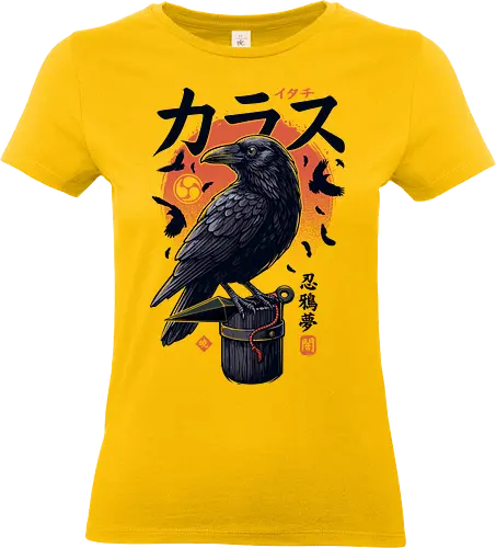Dark Ninja Raven - anime, popart, otaku, kunai, shinobi, ninja, raven, crow, itachi, geek, japan, japanese, anime, manga, kanji, asian, shonen, sharingan, animal, lm2kone, aesthetic, illustration, gift - Standard T-Shirt (Frauen)