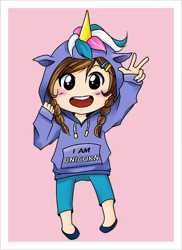 Einhorn-Hoodie Mädchen