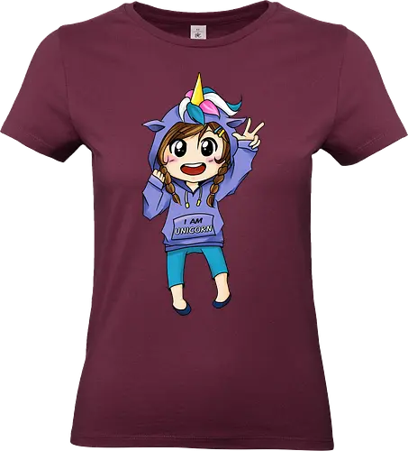 Einhorn-Hoodie Mädchen - kawaii, Einhorn, Chibi, girly, niedlich - Standard T-Shirt (Frauen)