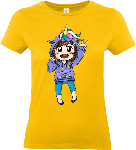 Einhorn-Hoodie Mädchen - kawaii, Einhorn, Chibi, girly, niedlich - Standard T-Shirt (Frauen)