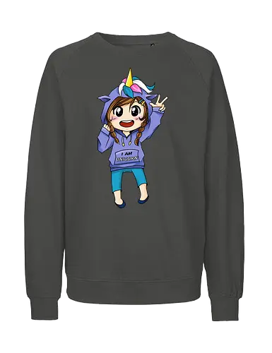 Einhorn-Hoodie Mädchen - kawaii, Einhorn, Chibi, girly, niedlich - Fairtrade Sweatshirt