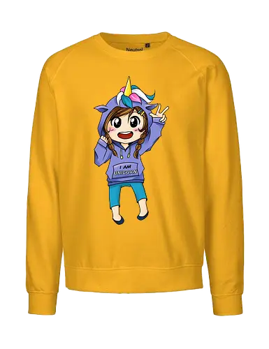 Einhorn-Hoodie Mädchen - kawaii, Einhorn, Chibi, girly, niedlich - Fairtrade Sweatshirt