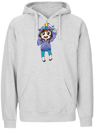 Einhorn-Hoodie Mädchen - kawaii, Einhorn, Chibi, girly, niedlich - Fairtrade Hoodie