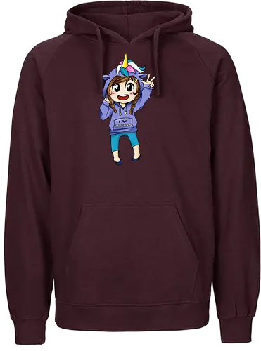 Einhorn-Hoodie Mädchen - kawaii, Einhorn, Chibi, girly, niedlich - Fairtrade Hoodie