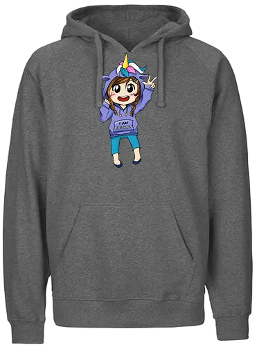 Einhorn-Hoodie Mädchen - kawaii, Einhorn, Chibi, girly, niedlich - Fairtrade Hoodie