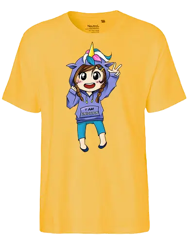 Einhorn-Hoodie Mädchen - kawaii, Einhorn, Chibi, girly, niedlich - Fairtrade T-Shirt