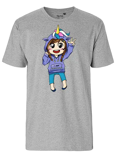 Einhorn-Hoodie Mädchen - kawaii, Einhorn, Chibi, girly, niedlich - Fairtrade T-Shirt