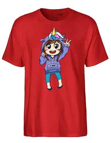 Einhorn-Hoodie Mädchen - kawaii, Einhorn, Chibi, girly, niedlich - Fairtrade T-Shirt