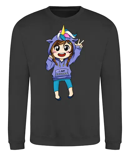 Einhorn-Hoodie Mädchen - kawaii, Einhorn, Chibi, girly, niedlich - Sweatshirt