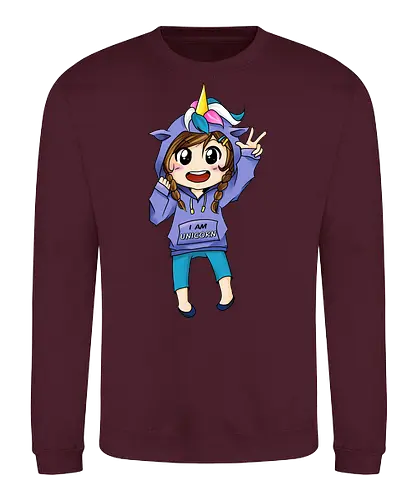 Einhorn-Hoodie Mädchen - kawaii, Einhorn, Chibi, girly, niedlich - Sweatshirt