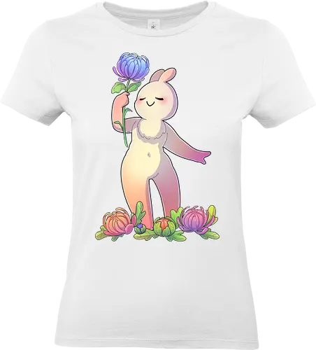 Tinybun: Jungfrau - tinybun, hase, sternzeichen, jungfrau, crysanthemen, flower, virgo, crystanthemum - Standard T-Shirt (Frauen)