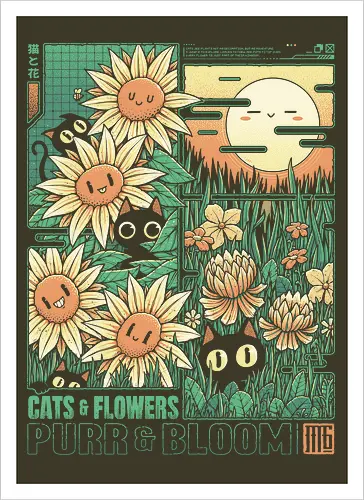 Cats and Flowers