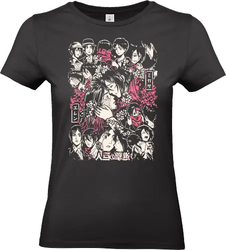 Shadows of Humanity - eren, eren yeager, Attack, anime, manga, japan, attack, titan, aot, shingeki no kyojin, levi, mikasa, armin, japanese, yeager, cartoon - Standard T-Shirt (Frauen)