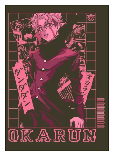 kenkatakura okarun - dandadan, anime, dan da dan, dandadan anime, devil, manga, momo, momo ayase, okarun, space, turbo granny, ufo - Kunstdruck