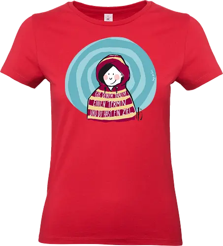 Gib deinem Traum einen Termin und du hast ein Ziel - Ringelpullisprüche, Ringeldinger, streifenweise, Spruch, Weisheit, Motivation, Ringelpulli, SprücheShirt, Cartoon Illustration, Statement, Trau, Ziel, Handgezeichnet, Humor, Selbstironie, Streifenpulli, Spruchshirt, deutsch - Standard T-Shirt (Frauen)