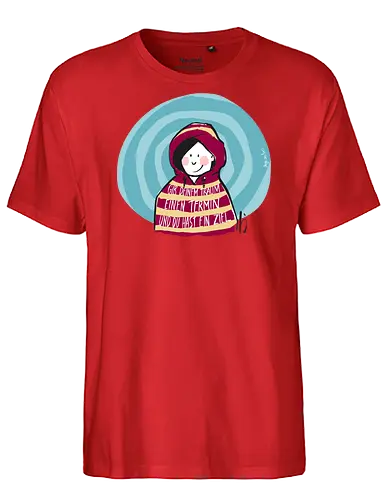 Gib deinem Traum einen Termin und du hast ein Ziel - Ringelpullisprüche, Ringeldinger, streifenweise, Spruch, Weisheit, Motivation, Ringelpulli, SprücheShirt, Cartoon Illustration, Statement, Trau, Ziel, Handgezeichnet, Humor, Selbstironie, Streifenpulli, Spruchshirt, deutsch - Fairtrade T-Shirt
