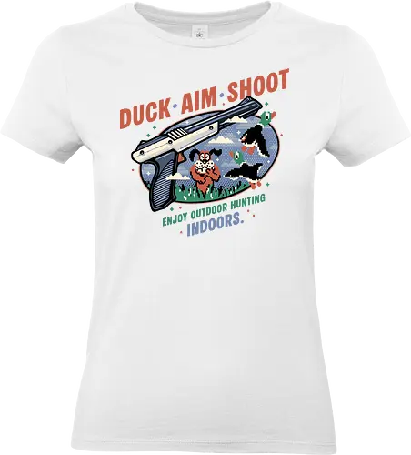 Duck Aim Shoot  - Gaming, video games, retro gaming, gamer, funny, humor, retro, classic - Standard T-Shirt (Frauen)