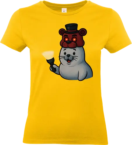 Frobbie - horror merch, gaming merch, robbyhorror, robbencrew, seal mascot, horror seal, freddy inspired, fnaf merch, cute horror, creepy cute, mascot merch, gaming streetwear, nerd fashion, streamer merch, youtube merch, twitch merch, indie horror fan, robbyhorror merch, kawaii horror, seal hoodie, seal tshirt, gamer streetwear, spooky seal, limited merch - Standard T-Shirt (Frauen)