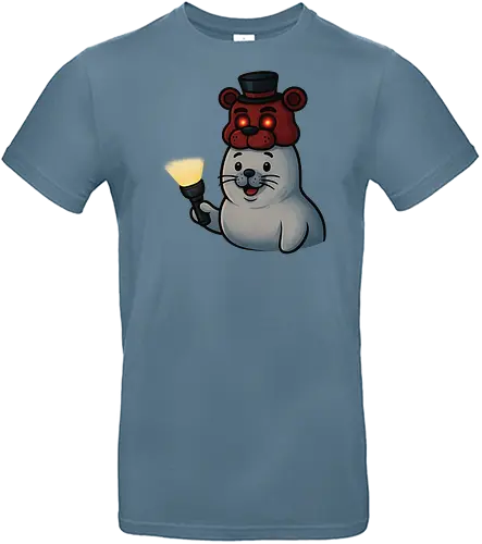 Frobbie - horror merch, gaming merch, robbyhorror, robbencrew, seal mascot, horror seal, freddy inspired, fnaf merch, cute horror, creepy cute, mascot merch, gaming streetwear, nerd fashion, streamer merch, youtube merch, twitch merch, indie horror fan, robbyhorror merch, kawaii horror, seal hoodie, seal tshirt, gamer streetwear, spooky seal, limited merch - Standard T-Shirt