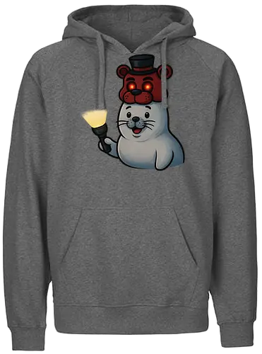 Frobbie - horror merch, gaming merch, robbyhorror, robbencrew, seal mascot, horror seal, freddy inspired, fnaf merch, cute horror, creepy cute, mascot merch, gaming streetwear, nerd fashion, streamer merch, youtube merch, twitch merch, indie horror fan, robbyhorror merch, kawaii horror, seal hoodie, seal tshirt, gamer streetwear, spooky seal, limited merch - Fairtrade Hoodie