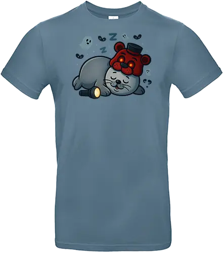 Frobbie Sleep - horror merch, gaming merch, cute horror, kawaii horror, seal mascot, robbyhorror, robbencrew, indie horror, horror gamer, spooky seal, freddy inspired, fnaf merch, horror streetwear, gaming streetwear, streamer merch, youtube merch, twitch merch, cozy horror, creepy cute, seal hoodie, seal tshirt, limited merch, robbyhorror merch, sleepy seal, gamer fashion, nerd streetwear, horror kawaii, mascot merch - Standard T-Shirt