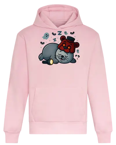Frobbie Sleep - horror merch, gaming merch, cute horror, kawaii horror, seal mascot, robbyhorror, robbencrew, indie horror, horror gamer, spooky seal, freddy inspired, fnaf merch, horror streetwear, gaming streetwear, streamer merch, youtube merch, twitch merch, cozy horror, creepy cute, seal hoodie, seal tshirt, limited merch, robbyhorror merch, sleepy seal, gamer fashion, nerd streetwear, horror kawaii, mascot merch - Heavyweight Hoodie