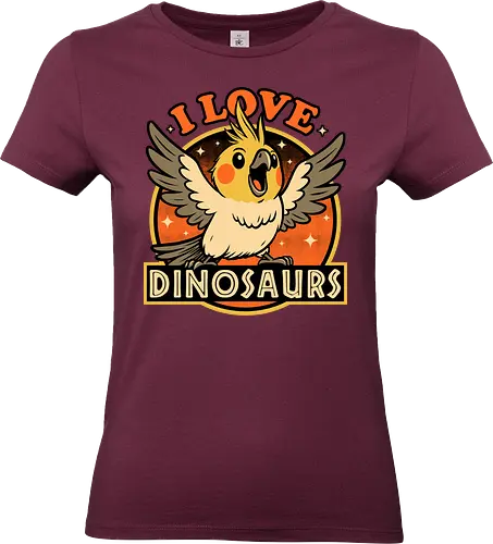 Bird Love Dinosaurs - Bird, Birdwatching, Dinosaur, Dino, Dinosaurs, Baby Dinosaur, Dinosaur Lover, Cute, Pet, Adorable, Joke, Funny, Prehistoric, Historical, History, Facts, Reptile, Nerd, Cocktail - Standard T-Shirt (Frauen)