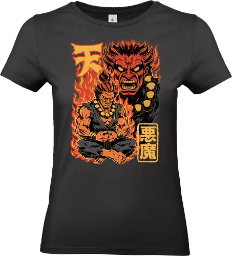 Demon Fight Game Master - Fight, Fighting, Fighters, Fighting Games, Arcade, Arcade Game, Video Game, Game, Video Games, Classic Video Game, Classic Game, Classic Games, Demon, Master, Martial Arts - Standard T-Shirt (Frauen)
