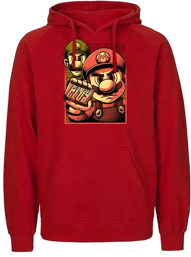 Fight Plumbers Movie - Video Games, Video Game, Classic Video Games, 90s Video Games, Classic Games, Classic Game, Classic, Retro Vintage, Vintage, Vintage Games, Retro Gamer, Retro Gaming, Retro, Adventure, Fantasy, Fighting, Fight, Plumber - Fairtrade Hoodie