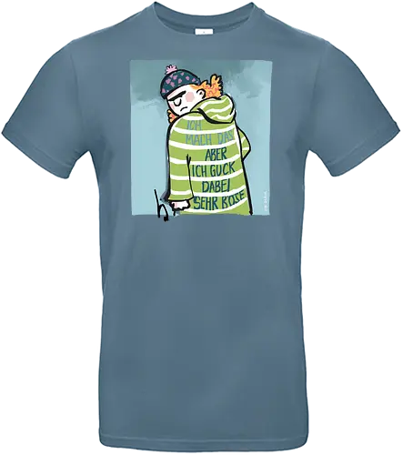Ich mach das, aber ich gucke dabei sehr böse! - Ringelpullisprüche, Ringeldinger, streifenweise, Büro, Arbeit, Spruch, Weisheit, Motivation, Ringelpulli, SprücheShirt, Cartoon Illustration, Statement, Handgezeichnet, Humor, Selbstironie, Streifenpulli, Spruchshirt, deutsch - Standard T-Shirt