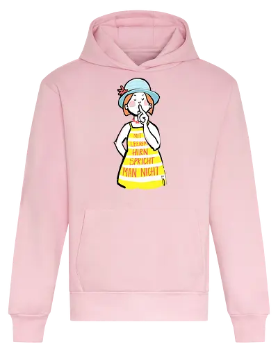 Mit leerem Hirn spricht man nicht - Ringelpullisprüche, Ringeldinger, streifenweise, Spruch, Weisheit, Motivation, Ringelpulli, SprücheShirt, Cartoon Illustration, Statement, Handgezeichnet, Humor, Selbstironie, Streifenpulli, Spruchshirt, deutsch - Heavyweight Hoodie