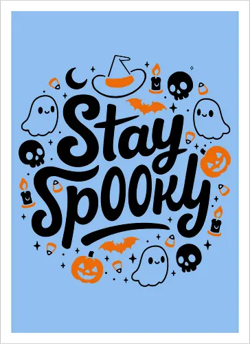 Stay Spooky - Cute Halloween Black