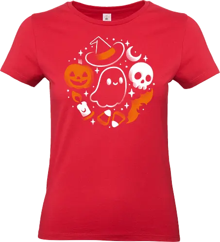 Spooky Cute Stuff - aesthetic, creepy, cute, geek, ghost, halloween, halloween tee, halloween vibes, happy halloween, horror, illustration, magical, monster, pumpkin, scary, spooky, spooky vibes, stay spooky, stuff, summerween, trick or treat - Standard T-Shirt (Frauen)